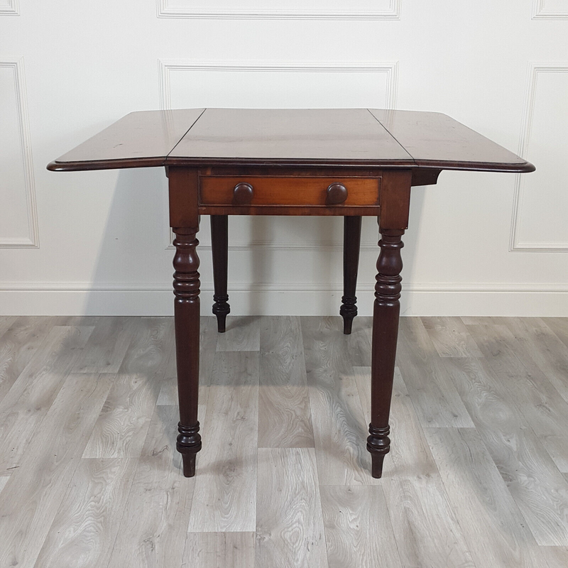 Victorian Mahogany Pembroke Table Fitted With A Drawer - F195