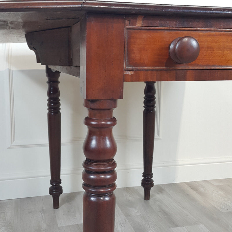 Victorian Mahogany Pembroke Table Fitted With A Drawer - F195