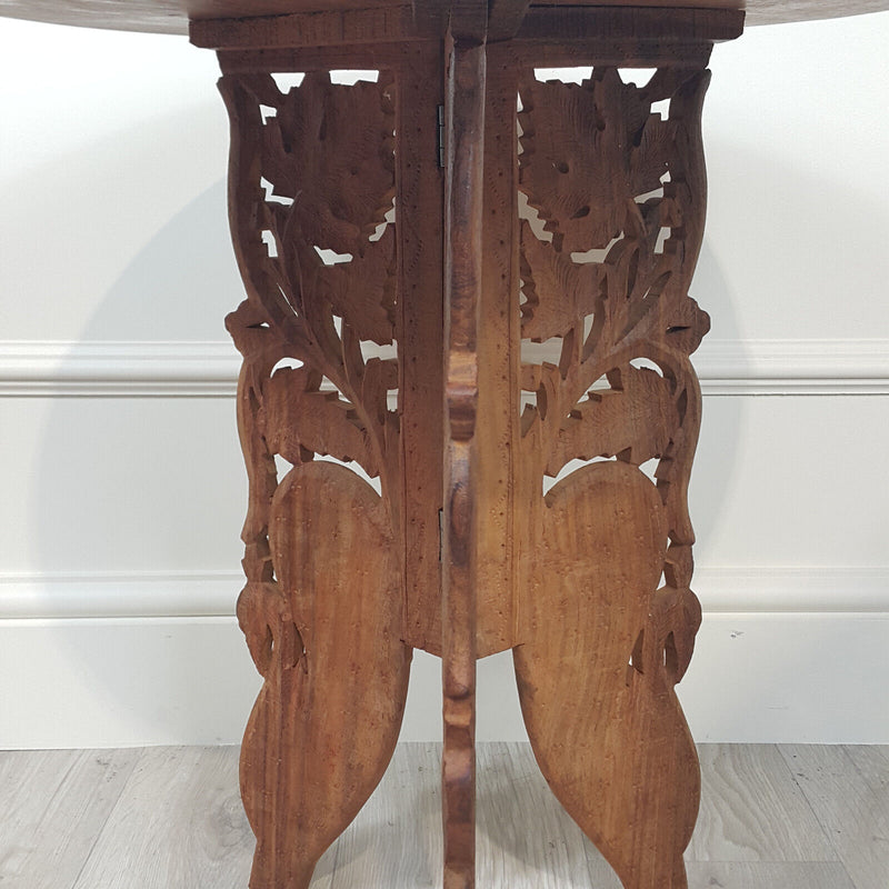 Circular Carved Indian Occasional Table - F200