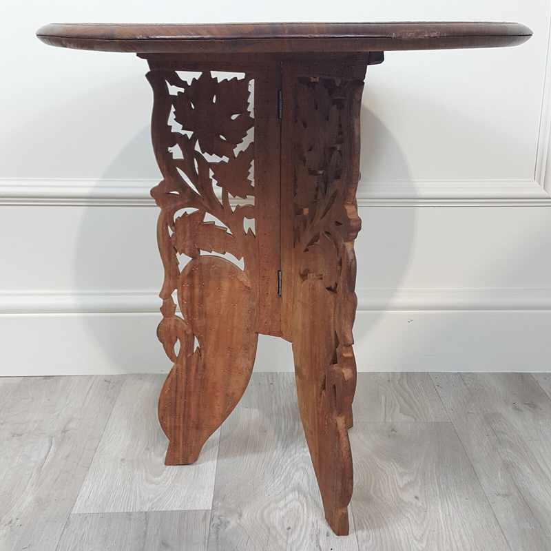 Circular Carved Indian Occasional Table - F200