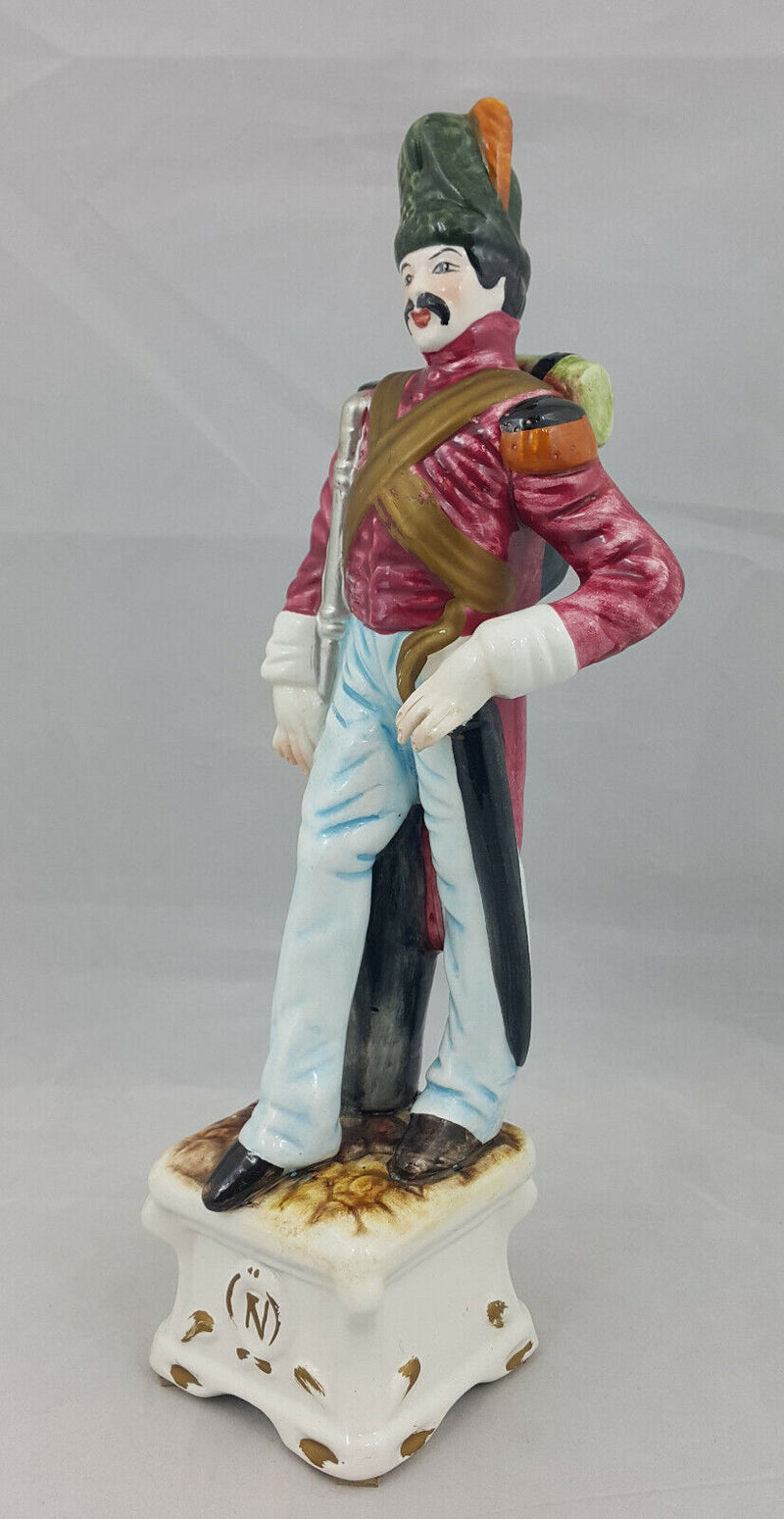 Capodimonte Large Figurine Soldier With Gun - Restored