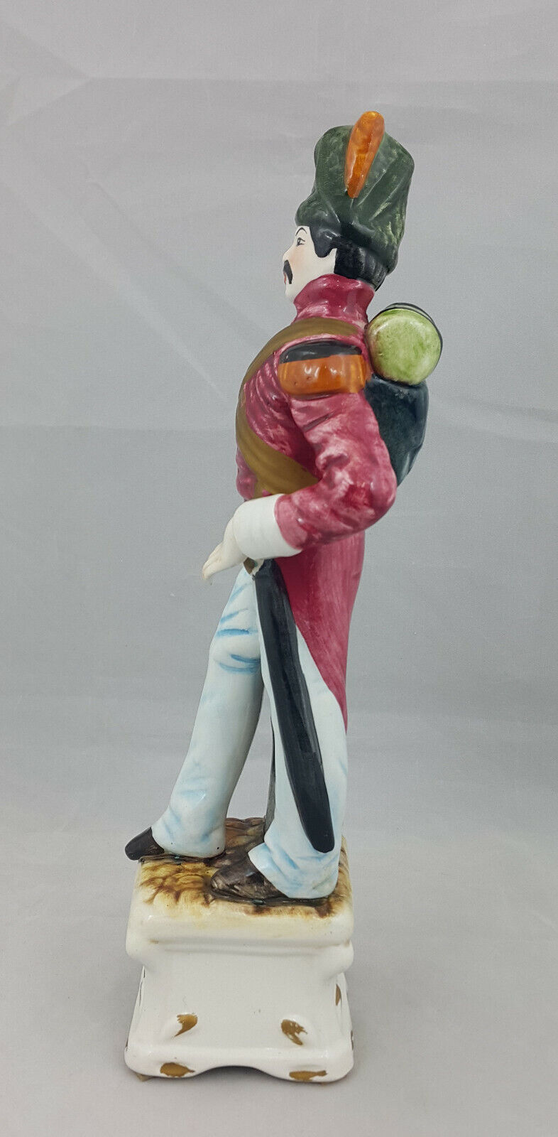 Capodimonte Large Figurine Soldier With Gun - Restored