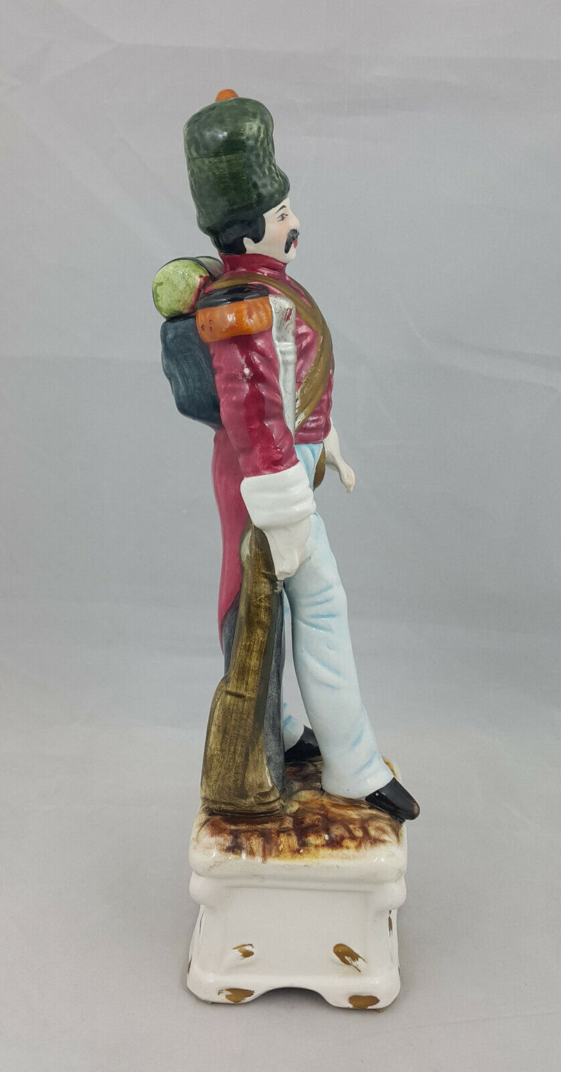 Capodimonte Large Figurine Soldier With Gun - Restored