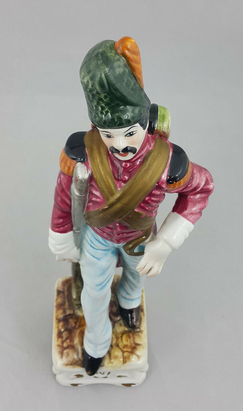 Capodimonte Large Figurine Soldier With Gun - Restored