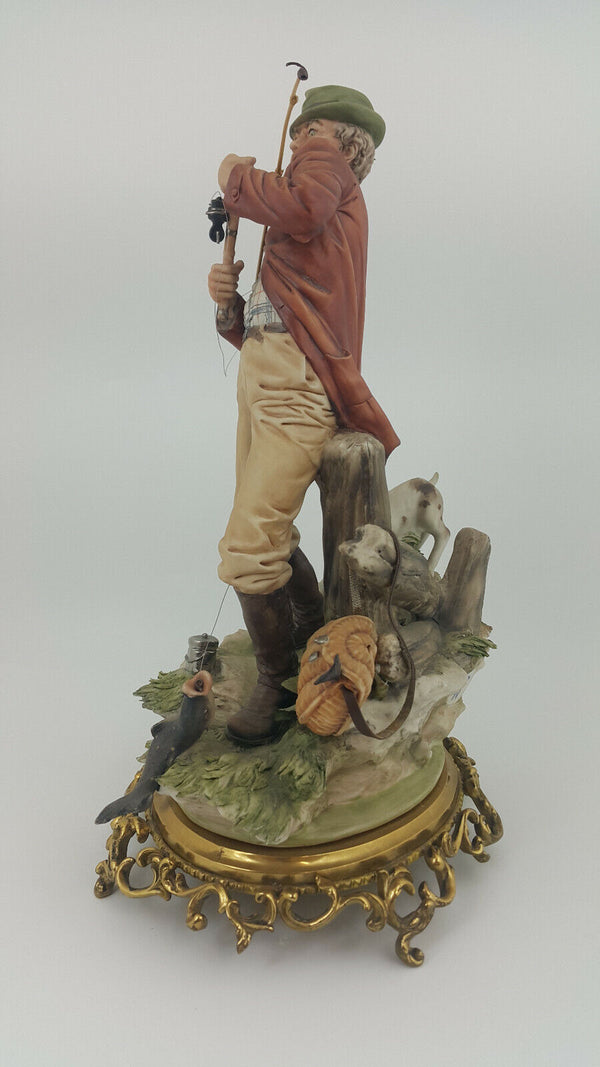 Capodimonte Large Figurine Fisherman - Broken