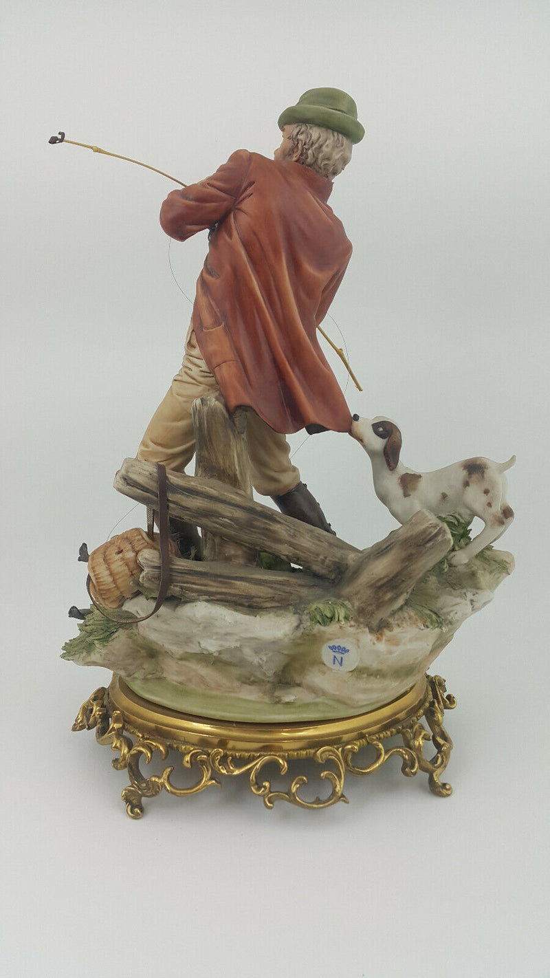 Capodimonte Large Figurine Fisherman - Broken