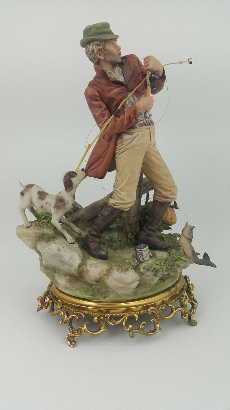 Capodimonte Large Figurine Fisherman - Broken