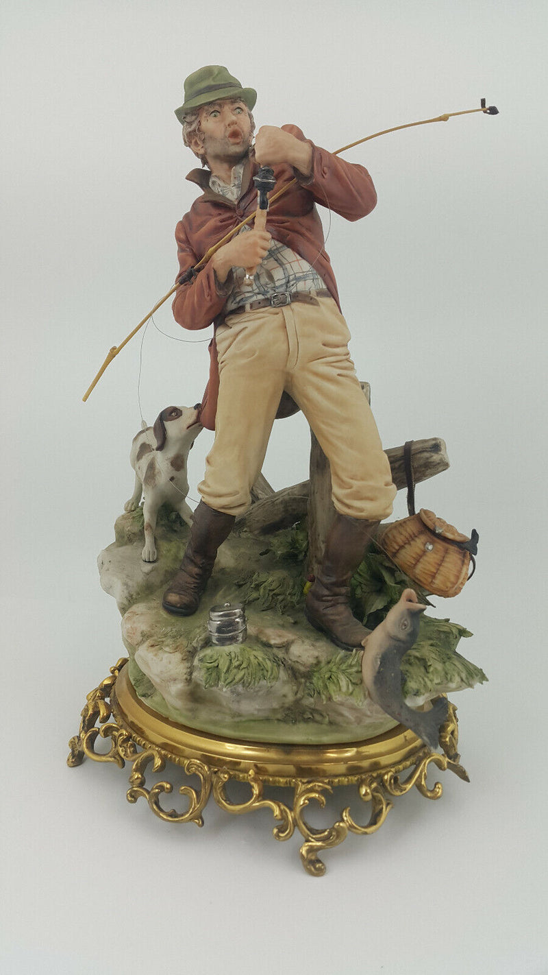 Capodimonte Large Figurine Fisherman - Broken