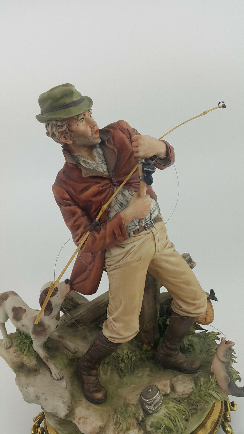 Capodimonte Large Figurine Fisherman - Broken