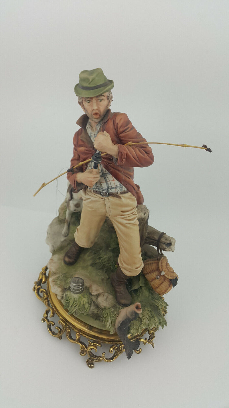 Capodimonte Large Figurine Fisherman - Broken