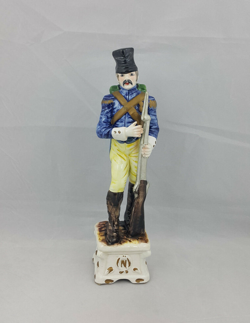 Capodimonte Large Figurine Soldier With Gun - Broken/Scratches