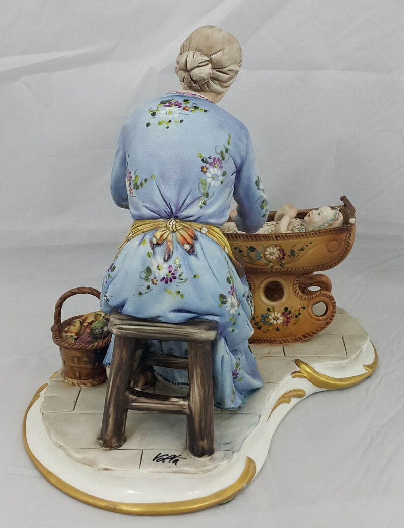 Capodimonte Figurine The Grandma by Volta with CoA - Slightly Chipped