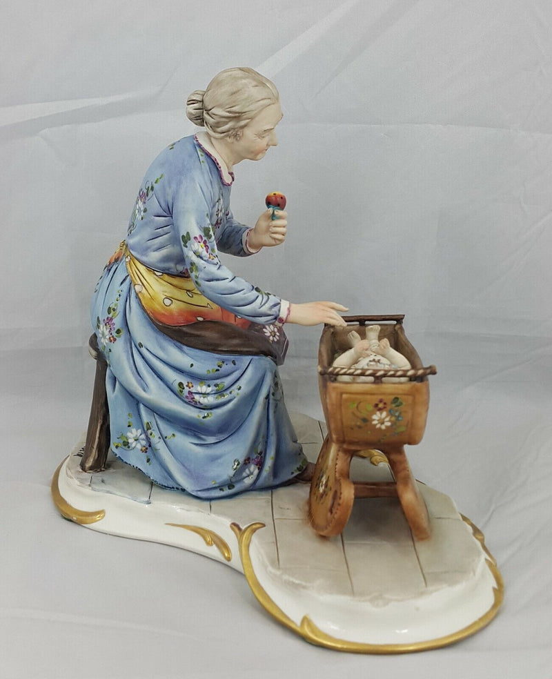 Capodimonte Figurine The Grandma by Volta with CoA - Slightly Chipped