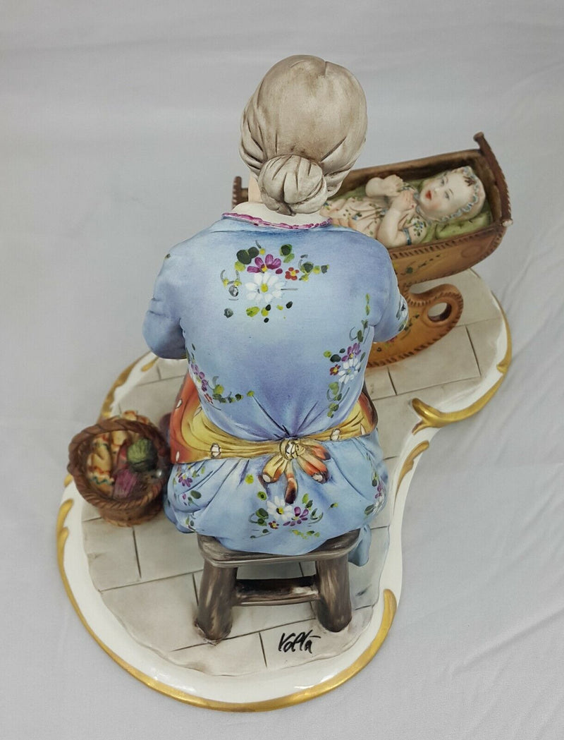 Capodimonte Figurine The Grandma by Volta with CoA - Slightly Chipped