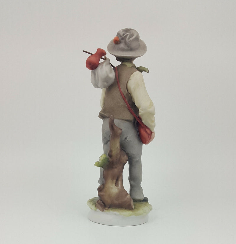 Capodimonte Figurine Boy with Backpack (small chip)