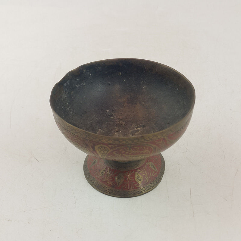 Vintage Brass Small Footed Bowl - TF 203