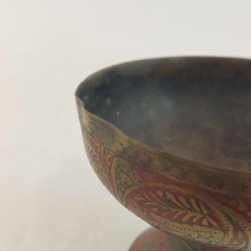 Vintage Brass Small Footed Bowl - TF 203