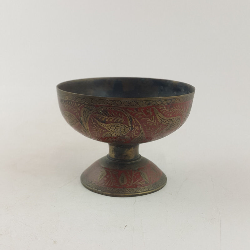 Vintage Brass Small Footed Bowl - TF 203