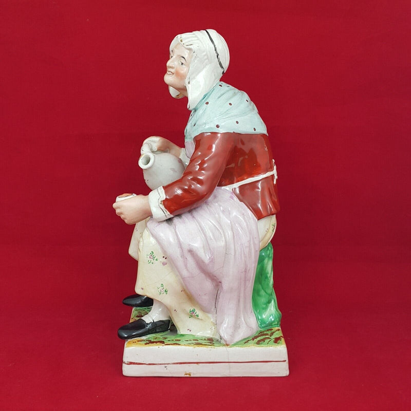 Staffordshire 19th Cent The Cobbler's Wife Nell (Slight Crack) 2.1Kg - STR 5323