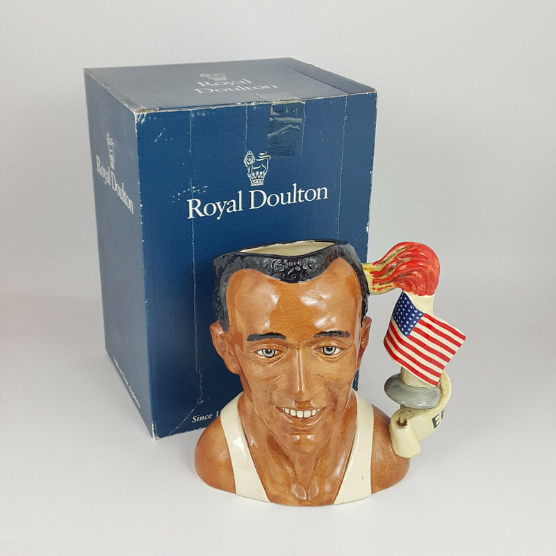 Royal Doulton Toby Jug Large - Jesse Owens D7019 (Boxed) - 453 RD