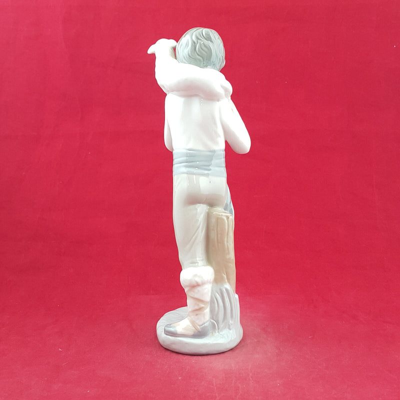 Lladro Nao Figurine - Boy Carrying Lamb - L/N 2919