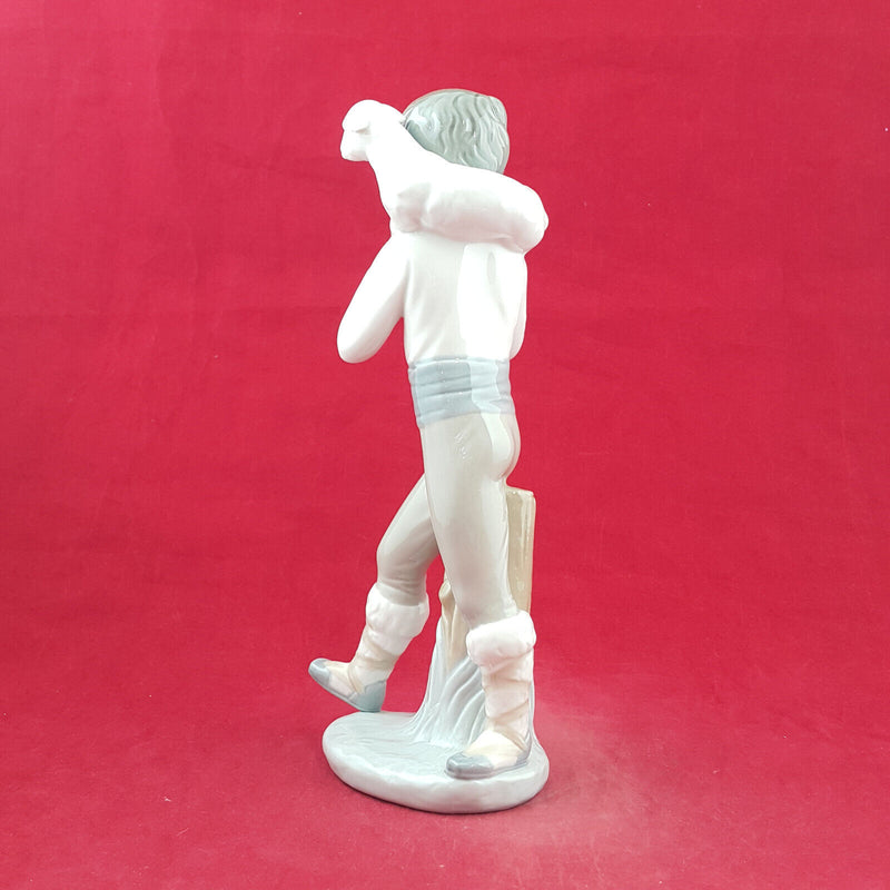 Lladro Nao Figurine - Boy Carrying Lamb - L/N 2919