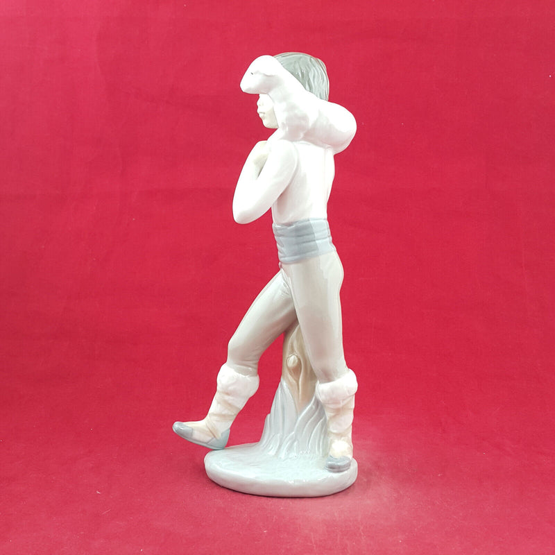 Lladro Nao Figurine - Boy Carrying Lamb - L/N 2919