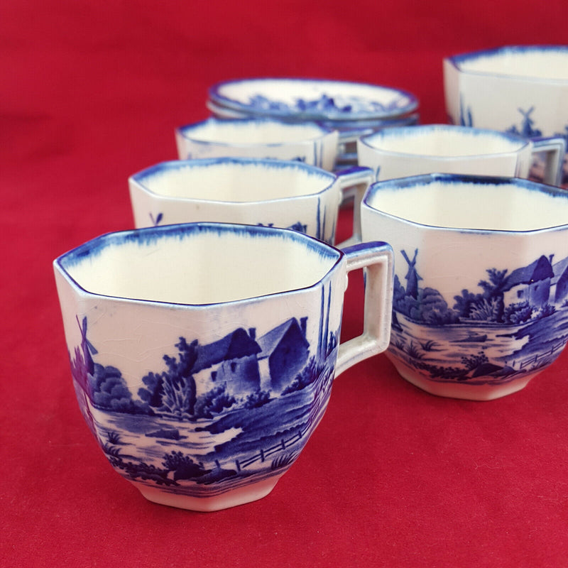 Royal Doulton - Norfolk Coffee Set (Set Of 6 - 15 Pieces) - RD 1163