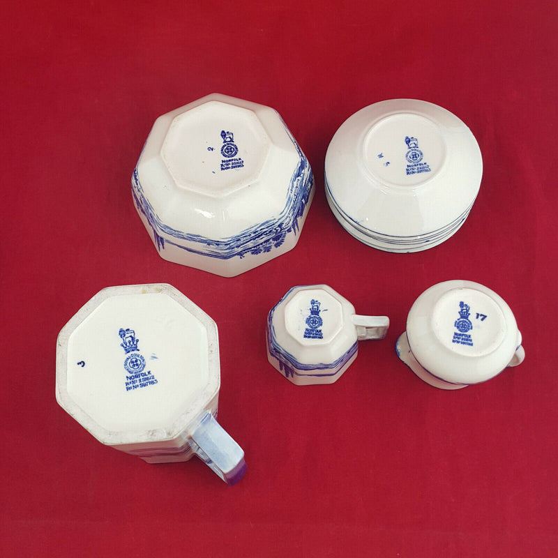 Royal Doulton - Norfolk Coffee Set (Set Of 6 - 15 Pieces) - RD 1163