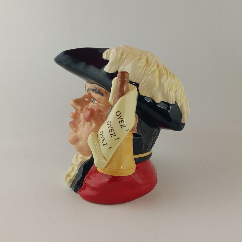 Royal Doulton Character Jug D6895 - Town Crier Scroll Handle - RD 7641