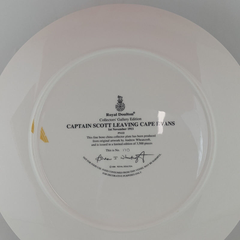 Royal Doulton PN122 Captain Scott Leaving Cape Evans Decorative Plate - RD 7688