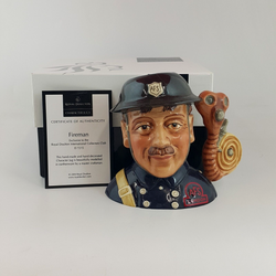 Royal Doulton Character Jug D7215 - Fireman  (Damaged) - RD 7363