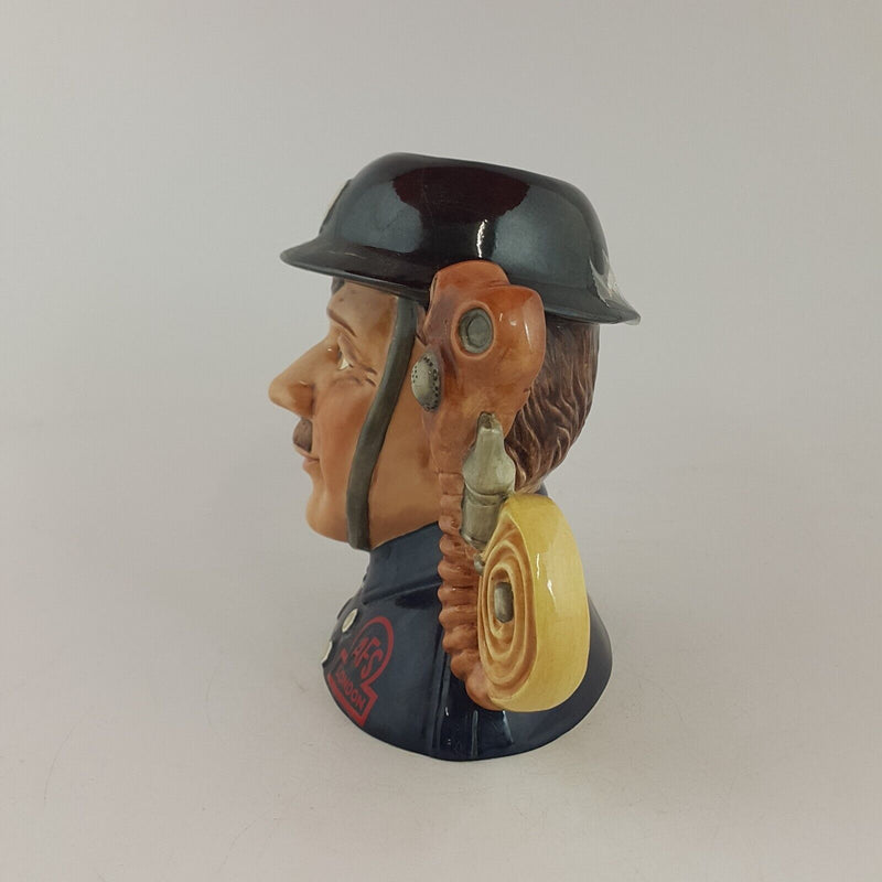 Royal Doulton Character Jug D7215 - Fireman  (Damaged) - RD 7363