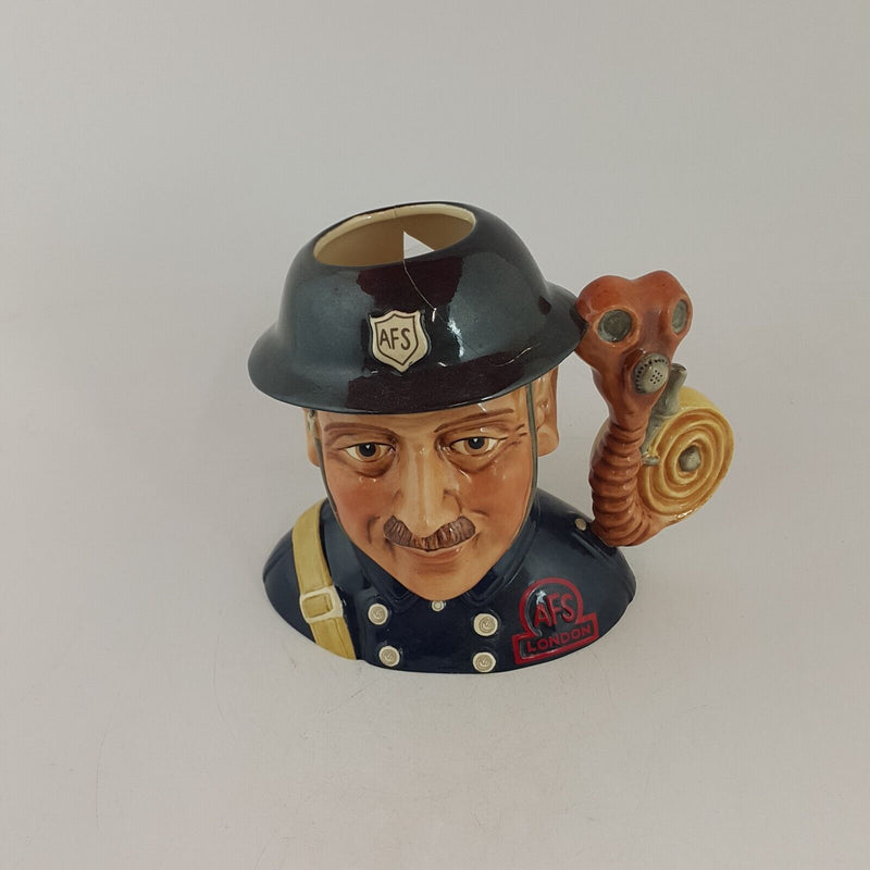 Royal Doulton Character Jug D7215 - Fireman  (Damaged) - RD 7363