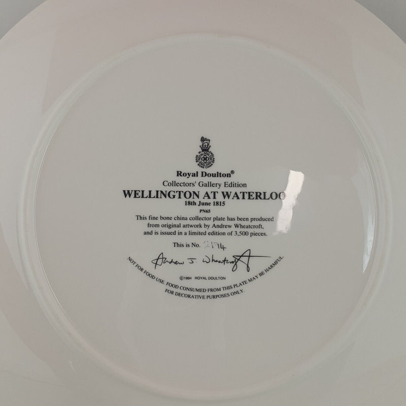 Royal Doulton PN65 Wellinton at Waterloo Decorative Plate - RD 7686