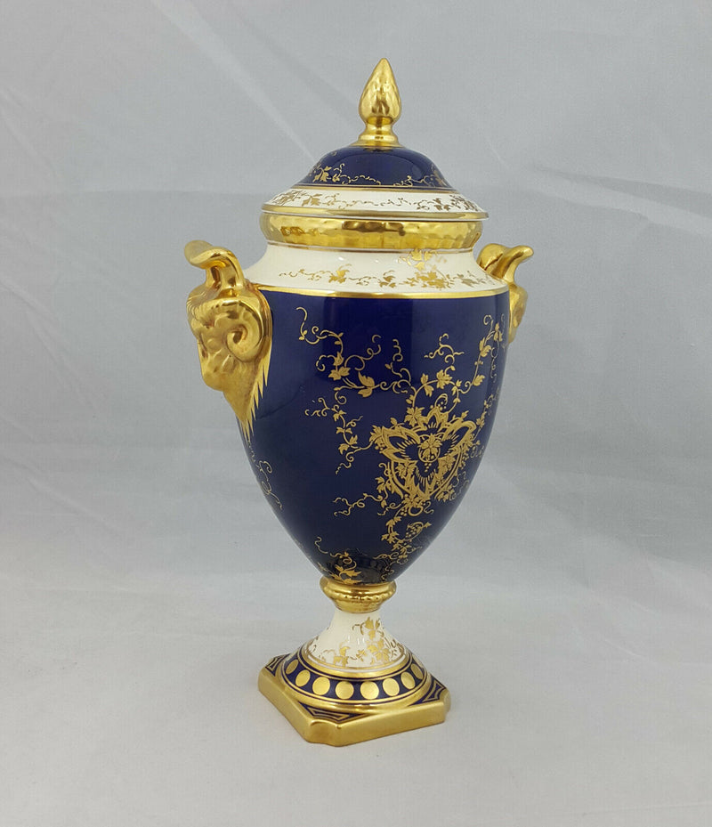 Coalport Limited Edition Twin Handled Urn / Painted by Malcolm Harnett - Cracked