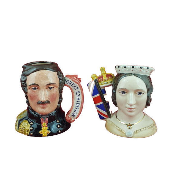 Royal Doulton Character Jug D7073 D7072 Prince Albert & Queen Victoria - 7508 RD