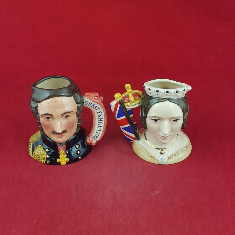 Royal Doulton Character Jug D7073 D7072 Prince Albert & Queen Victoria - 7508 RD