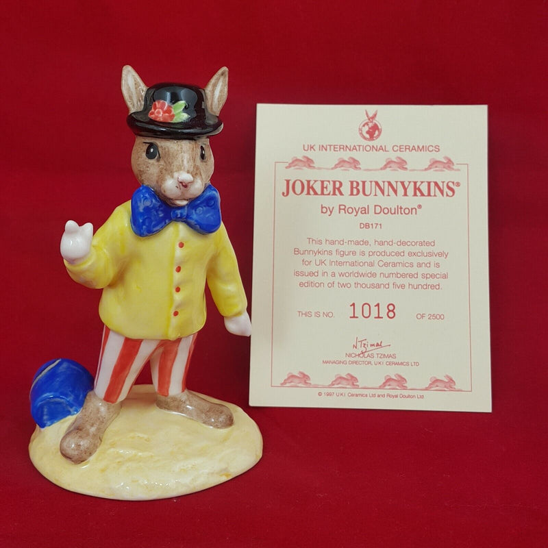 Royal Doulton Bunnykins Joker DB171 With CoA - RD 5132