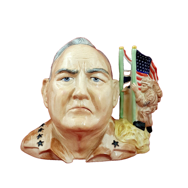 Kevin Francis Large Character Jug - General Norman Schwarzkopf - 6604 O/P