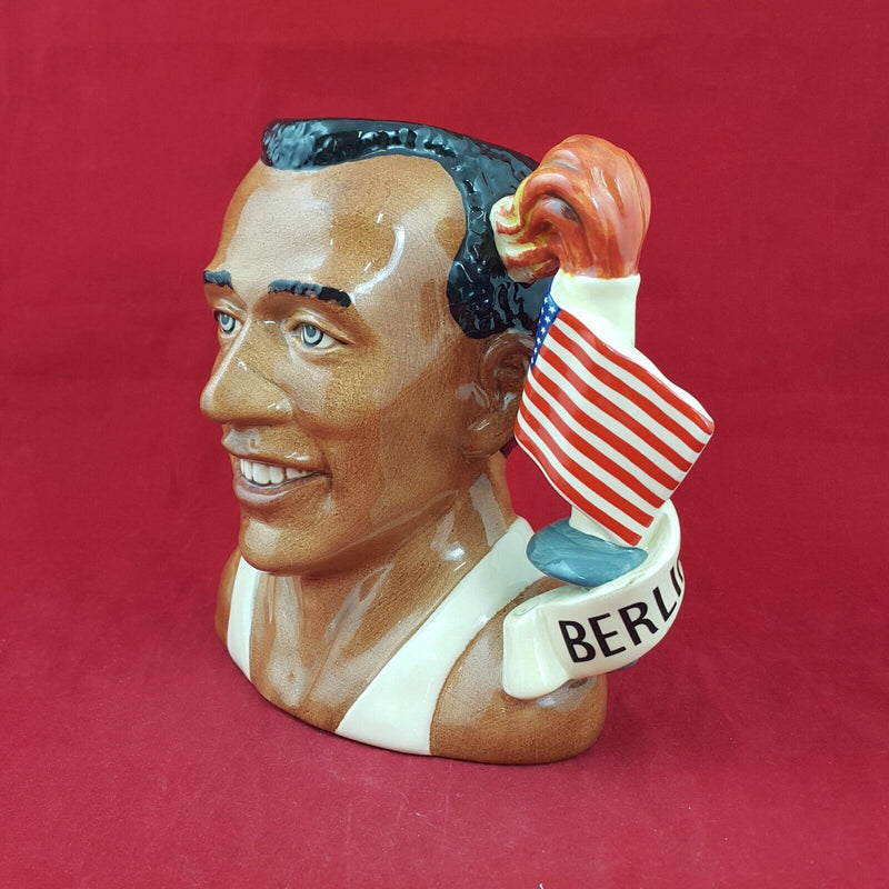 Royal Doulton Large Character Jug D7019 - Jesse Owens - RD 6592