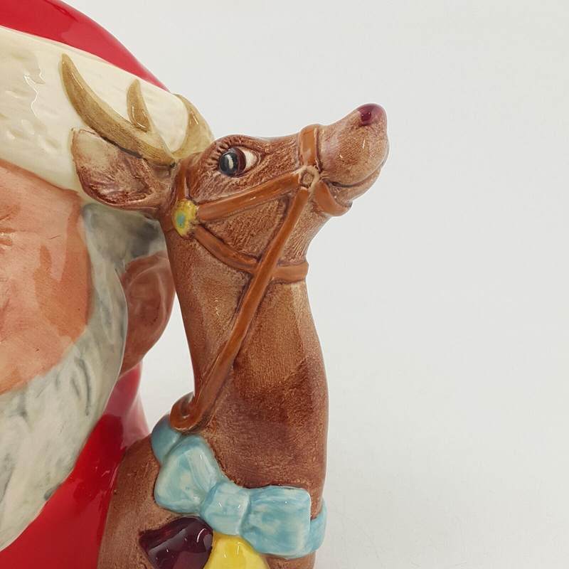 Royal Doulton Large Character Jug D6675 Santa Claus Reindeer - RD 8013