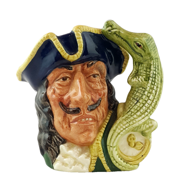 Royal Doulton Character Jug Small - Capt Hook Old D6601 – RD 1904