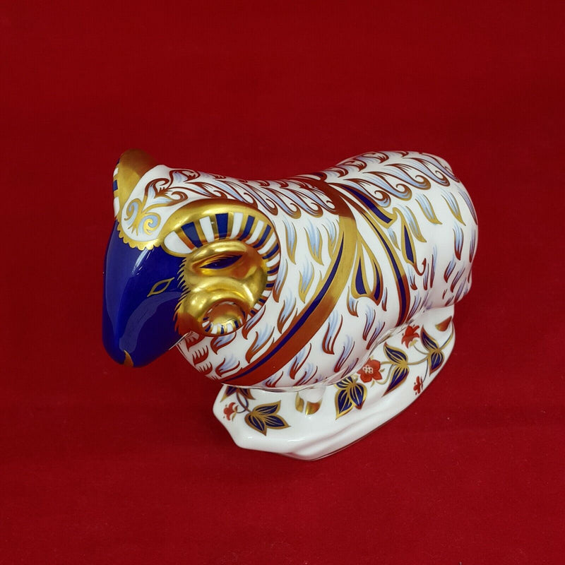 Royal Crown Derby Ram - with Gold Stopper