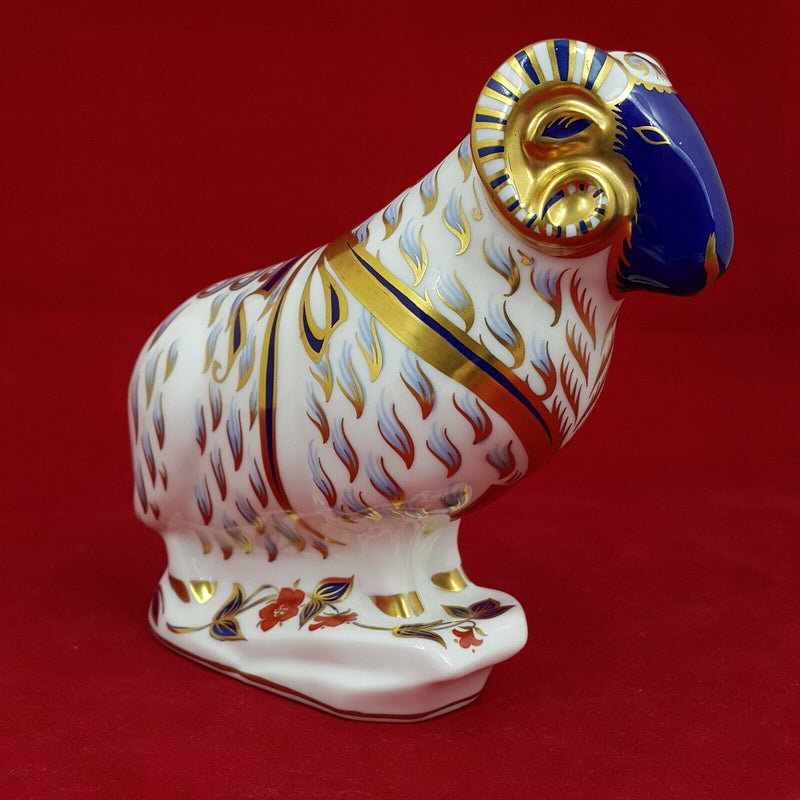 Royal Crown Derby Ram - with Gold Stopper