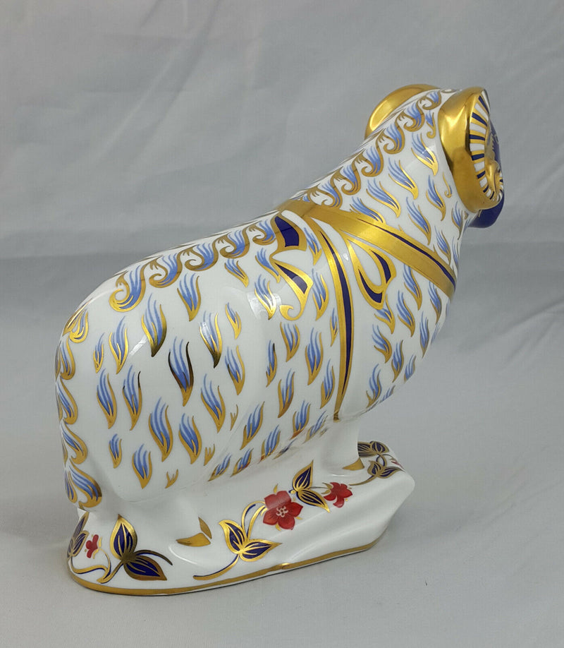 Royal Crown Derby Ram 1989 – Silver Stopper