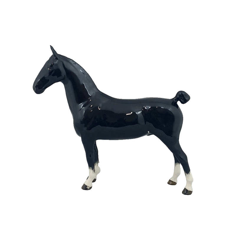 Beswick Black Hackney Horse White Patches On the Flanks Model 1361