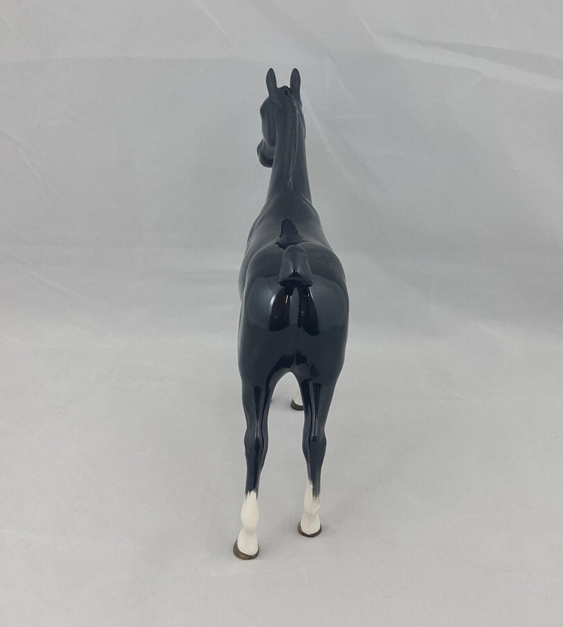 Beswick Black Hackney Horse White Patches On the Flanks Model 1361