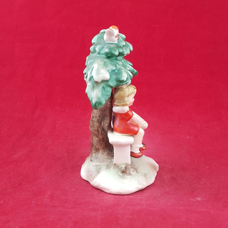 Goebel Kinderland - 2 Children Sitting On A Bench Besides A Tree GF 97 - TF 119