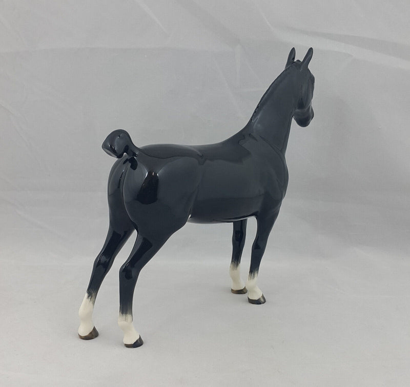 Beswick Black Hackney Horse White Patches On the Flanks Model 1361